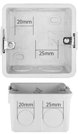 wall mounting box lid size 2